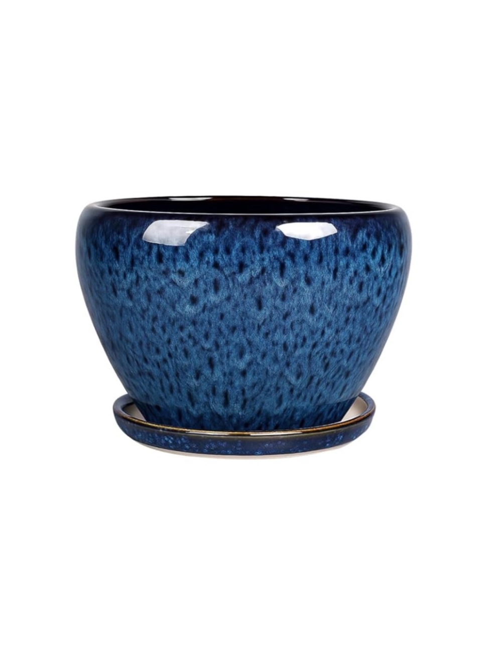 6.4” Ceramic Planter With Tray